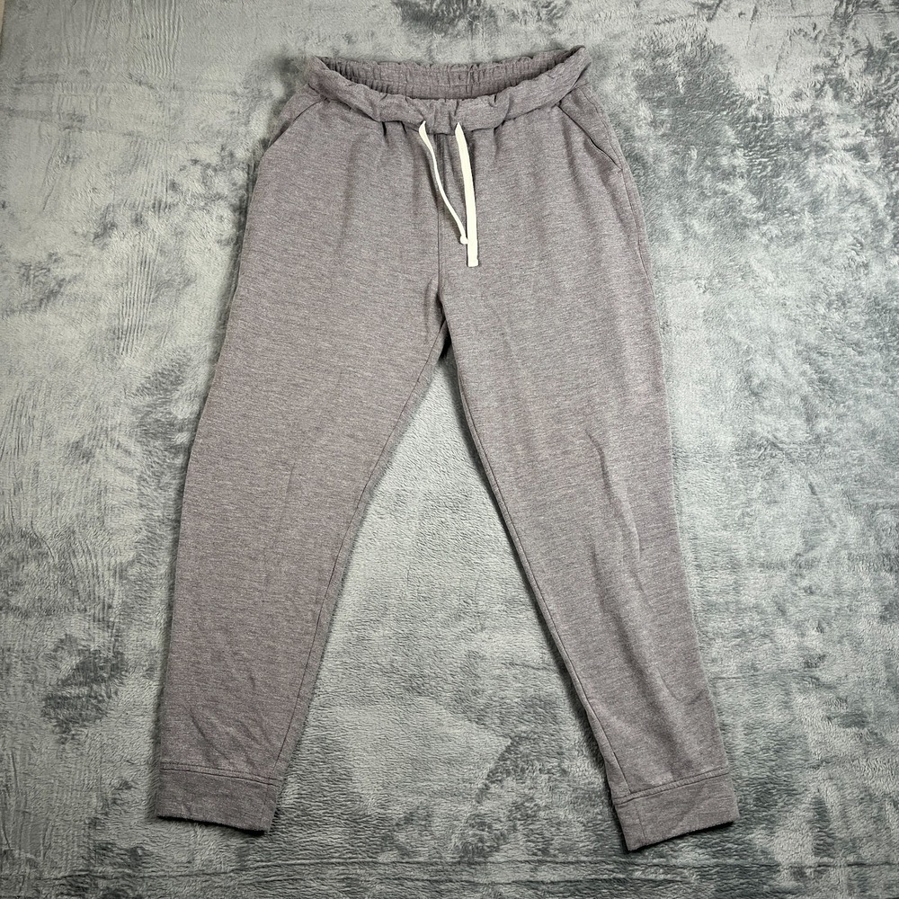 Free Fly Sweatpants Mens Medium Heather Gray Stretch Fleece Lined Tapered Leg